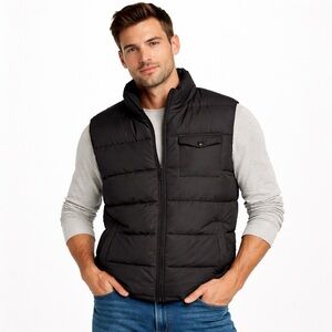 Old Navy Men’s Black Puffer Vest XL